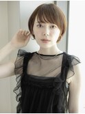 イメチェン/ホワイトブロンド/外ハネボブ/美髪/白河64