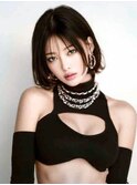☆ホワイトグレージュミニウルフデジタルパーマチェリーブラウン