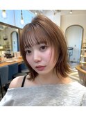 くびれヘア/顔周り/韓国/レイヤーカット/黒髪/ロング/前髪北千住