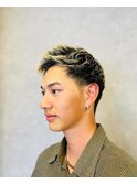 アップバング風/ショート/ツーブロック/オシャレ感/メンズ