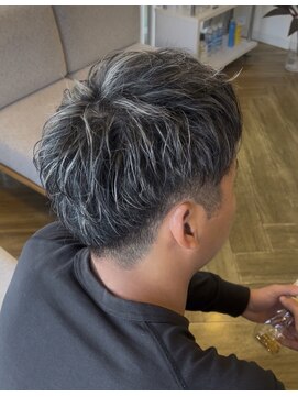 ホワイトシルバーメッシュ