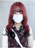 下北沢切りっぱなしボブリーチカラーダブルカラーレイヤーボブ◇