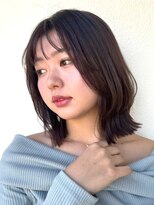 カバーヘア ブリス 志木南口駅前店(COVER HAIR bliss)&nbsp;くびれミディ/ワンレンボブ/グレー/顔周りレイヤー小顔p志木