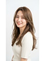 土曜日のクジラ 黒崎店&nbsp;アッシュベージュ・韓国風レイヤーロング