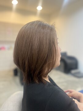 ボンドヘアステージ 良福寺店(BOND hair stage) 透明感アッシュベージュ×小顔ひし形ショートボブ