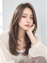 バーシャミ 博多(Baciami)&nbsp;韓国風くびれミディアム×顔周りレイヤー×透明感グレージュ