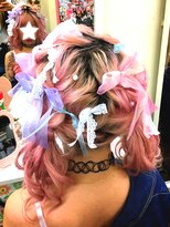 ヘアセットアップス(UP's)&nbsp;♪ゆるふわおしゃれ♪『編み込みツインテ～ル☆リボンまみれ～』