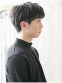 マットな質感◎黒髪ニュアンスマッシュ束感カットL