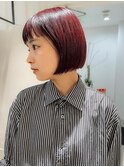 ケアブリーチ　チェリーレッドミニボブ[村上雅人]