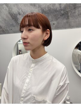 イーチ 吉祥寺(EACH) 【MIHO】ワイドバングボブ×オレンジカラー