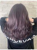 ラベンダーグレージュ抜け感ヘアパープルカラーブリーチ錦糸町