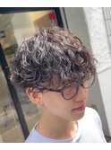 王道マッシュ×波巻きスパイラルパーマ