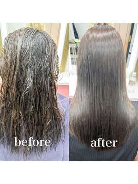 ザトエル 栄(THE TOEL) オリジナル酸性ストレートのビフォーアフター