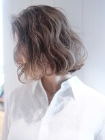 アイティーバイアルバム 藤沢店(IT by ALBUM)&nbsp;ベージュボブ_斜めバンググレージュカラー_ba460081