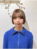 【zest中野/北村星楽】切りっぱなしボブ×ミルクティーカラー