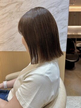 ロンド エスポワール 錦糸町(Lond espoir) ◯シアーカラーセミディカール姫カット肩上切りっぱなしボブ