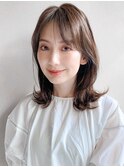 レイヤー 小顔 デジタルパーマ ミニウルフ  チェリーブラウン ☆
