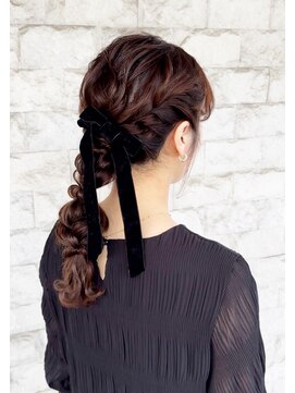 カイノ 福岡志免本店(KAINO) 編みおろしアレンジ♪ベロアリボン