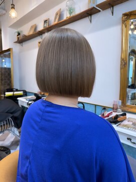 ロンドアベニール 北千住(Lond avenir) ブリーチなしチェリーブラウン髪質改善縮毛矯正酸性ストレート