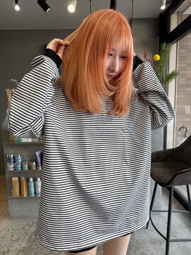 ヘリム(HELIM) 【石川尚之】オレンジベージュ×ザクザクレイヤー