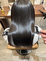 エイクス ヘア デザイン×美髪クリニック 千葉(AQs hair design)&nbsp;くびれヘア/アプリコットオレンジ/夏/髪質改善[千葉駅]