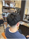 爽やかビジネスメンズカットニュアンスパーママッシュショート