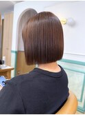 マロンベージュ/ボブ/前髪/レイヤー/小顔/髪質改善/縮毛矯正柏駅