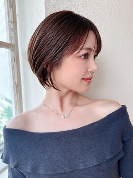 アフロート ディル(AFLOAT D'L) 大人ガーリー似合わせカットでダークアッシュのレイヤーショート