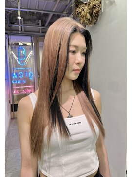 グロウ 渋谷(grow) 【ミルクティーベージュ☆ブラックデザイン】