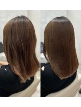 シンズ 銀座(sins) 20代 ハイトーンカラーに酸性ストレート