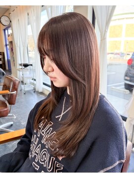 セットアップ 倉敷美和店(SET-UP) レイヤーカット／ロングレイヤー／透けるブラウン似合わせカット