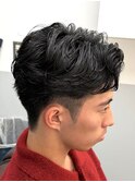 刈り上げセンターパート/波巻きツイストスパイラル/西長堀