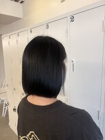 アコロン(acoron)&nbsp;地毛風ブラック×艶切りっぱなしボブ