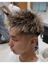 オメガ 渋谷(OMG)&nbsp;茶金メッシュツイストパーマ