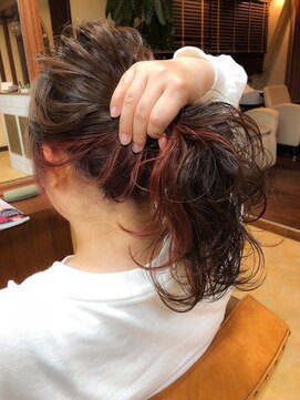 スパイスヘアメイク(SPICE hair make) ピンクインナーカラー