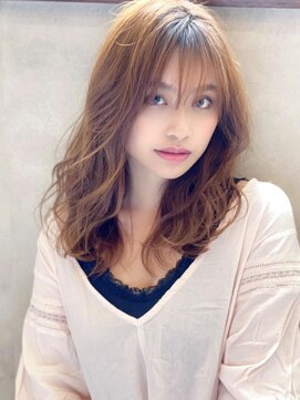 アグ ヘアー ビーコン 長野東和田店(Agu hair beacon) 《Agu hair》ウザバング×コンサバセミロング