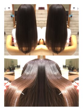 アース 日吉店(HAIR&MAKE EARTH) 30代40代髪質改善ココアブラウン艶感ストレート透明感赤み消し