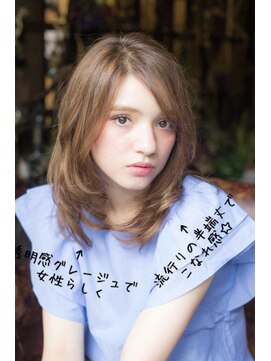 クオリス 上福岡店(QUALIS) 大人可愛い/セミディ/ワンカール/ウェーブ/グレージュ/30代40代