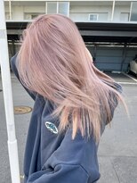 ツキ 横浜店(tuki)&nbsp;ダブルカラーピンクベージュベージュカラーケアブリーチレイヤー