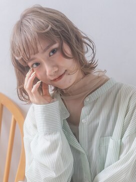 ポート 蕨(PORT) ◎外ハネくびれボブ×ミルクティーカラー【高岩美季】◎