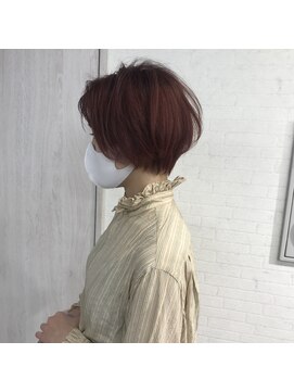 マルフェ 天王寺(marfe) ショートカットピンクブラウンピンクラベンダー透明感カラー