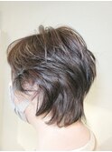 ショートウルフ×イノアカラー×ハイライト/30代40代50代60代