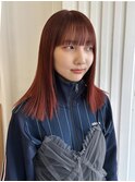 ブリーチなしレッドカラー