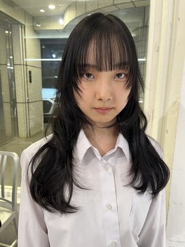 ダブ アオヤマ(DaB AOYAMA) 顔まわりデザインカット顔まわりレイヤー姫カット似合わせカット