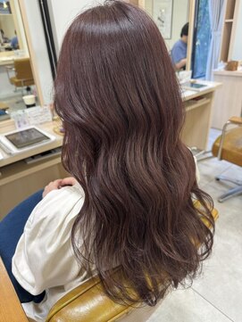 アンフレール ピンクブラウン×レイヤーカット/Hikari