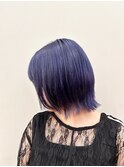 似合わせボブにブルーバイオレット
