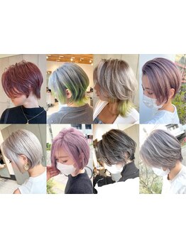 【ショート×ダブルカラー】ラフな動きのあるメリハリStyle！トレンドにちょっとだけ個性をプラス。