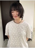 《NIKO》暗髪でも盛れる♪顔まわりレイヤーボブ/ぱつっとボブ
