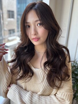 韓国くびれレイヤーダークブラウン髪質改善トリートメント20代