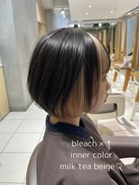 アース 若葉台店(EARTH)&nbsp;若葉台で初ブリーチ インナーカラー×ミルクティーベージュ